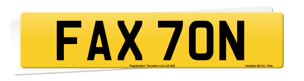 Registration number FAX 70N